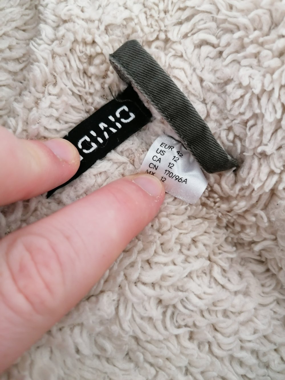 Parka Jacke Mantel gefüttert olivgrün grün khaki Gr. 42 H&M