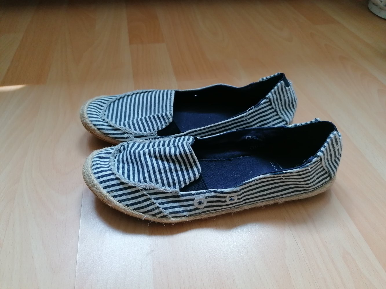 Espadrilles blue fin Gr. 39 gestreift weiß blau Ballerinas Espadrillo