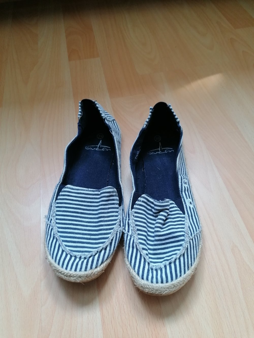 Espadrilles blue fin Gr. 39 gestreift weiß blau Ballerinas Espadrillo