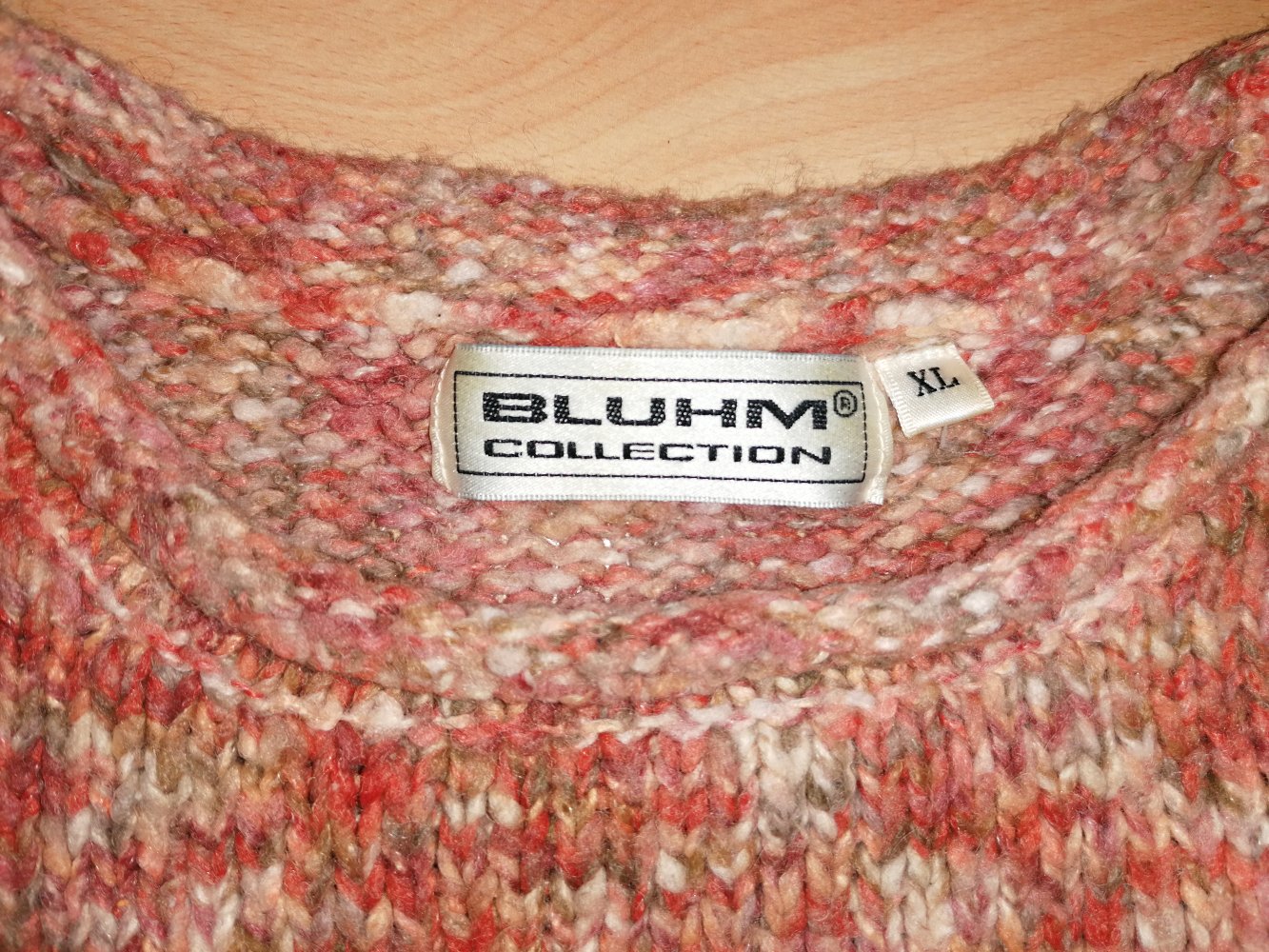 Pullover orange meliert grün Gr. XL L Bluhm Collection Strickpullover
