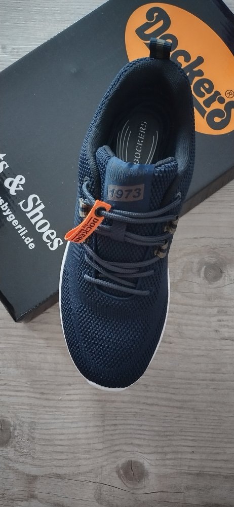 Neu! Sneaker von Dockers, blau - weiß, Gr. 41