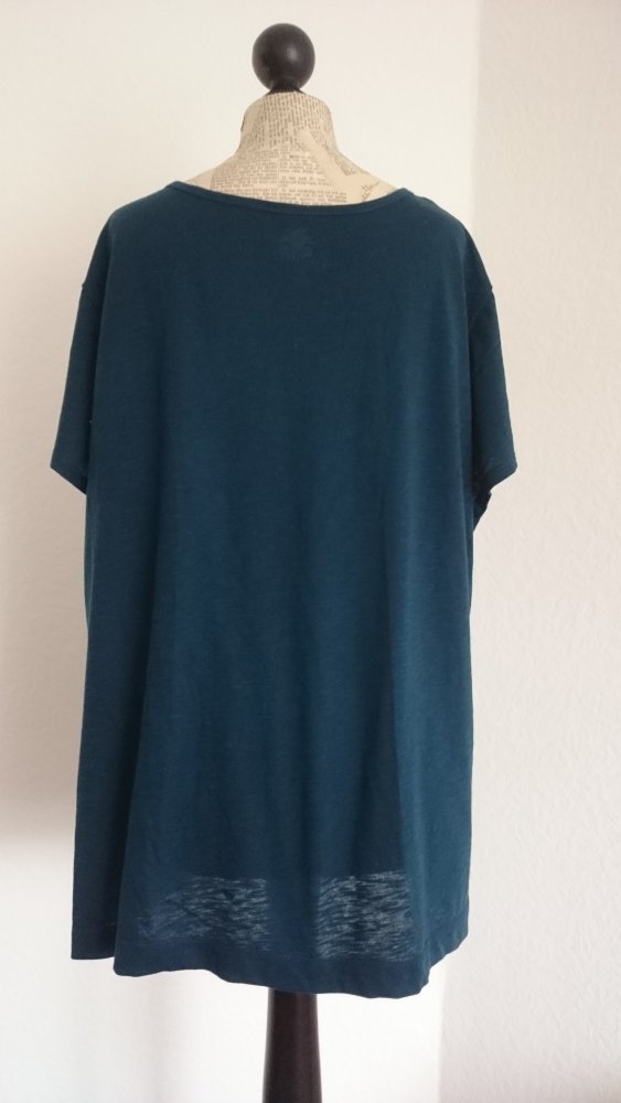 Shirt mit Knopfleiste , grün , Gr. 52