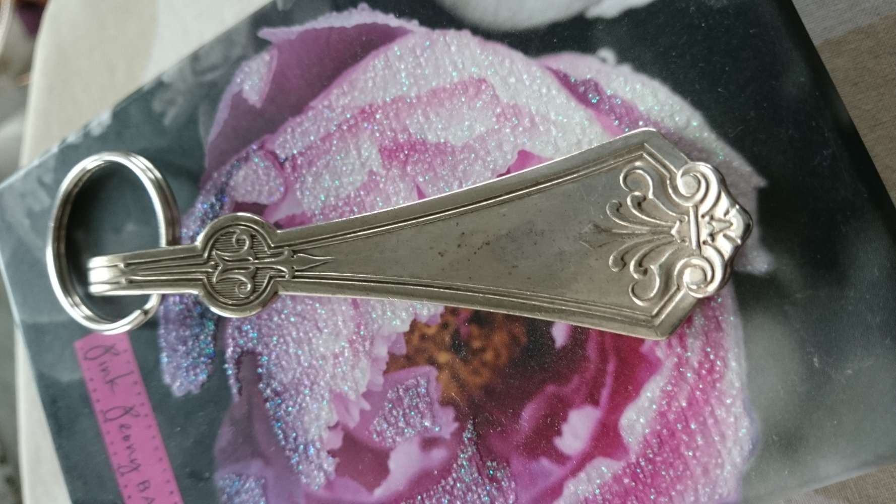 Antiker Schlüsselanhänger - Kettenanhänger Vintage Silber