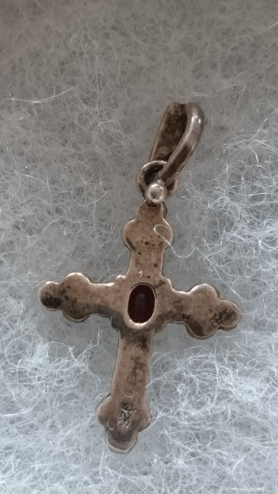 Anhänger Kreuz echtes Silber mit Edelstein, NP 89 Euro