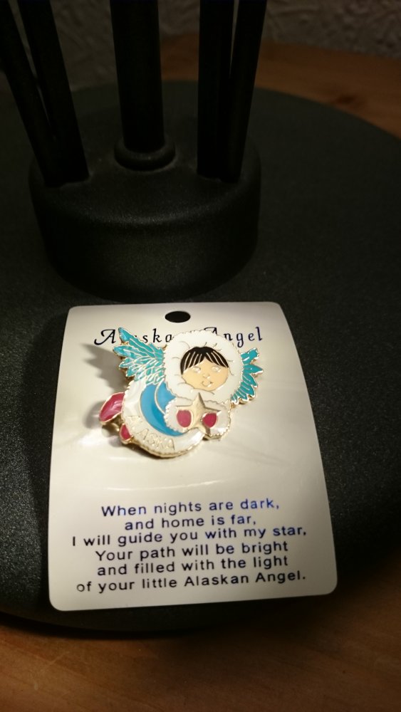 NEU! Emaille Pin Alaska Angel 