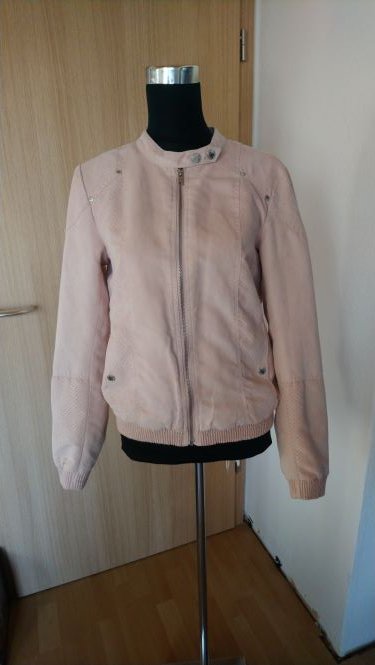Rosa Wildlederjacke