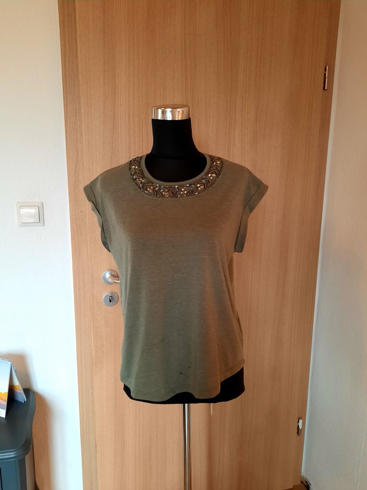 Shirt mit Pailettenkragen