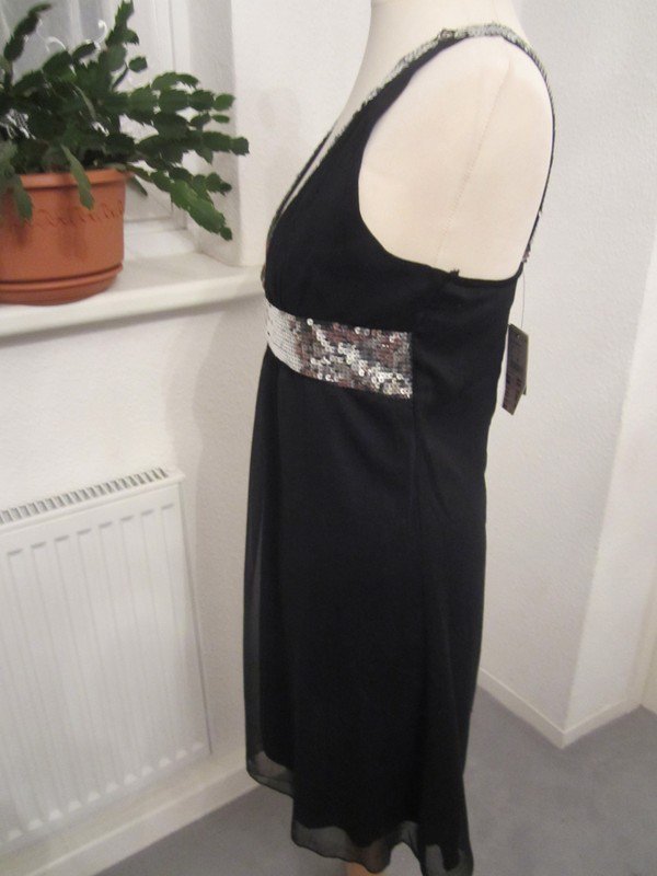 NEU mit ETIKETT * Sexy * ausgefallen * Cocktail * Disco * Abend * Ausgeh * Glitzer * Pailletten * Seiden * Chiffon * Träger * Kleid 