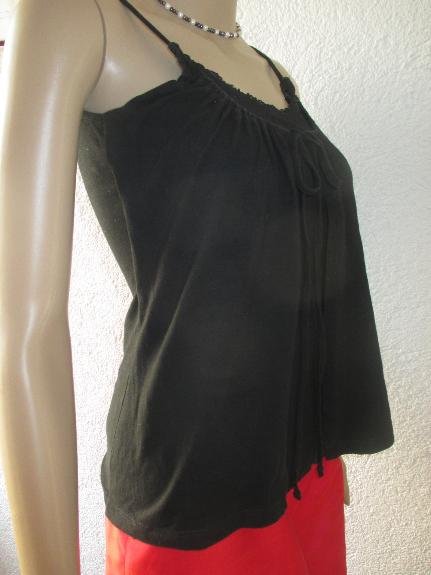  NEUw * Romantik * Lace Spitzenrand * Spaghetti Träger * Baby Doll * Top * T- Shirt 