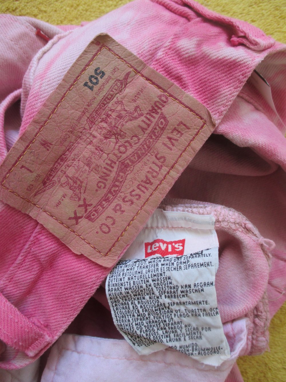   NEU mit ETIKETT * Original 1990er VINTAGE * Coachella * Festival * Batik * Jeans- Hose 