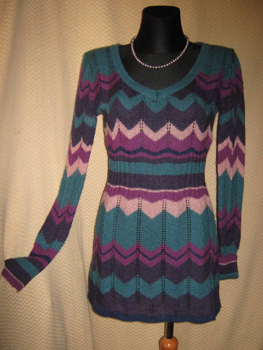  NEU * Kuschelweich * Missioni * Zick-Zack- Style * Mohair * Strick * Mini- KLEID oder Long- PULLOVER 