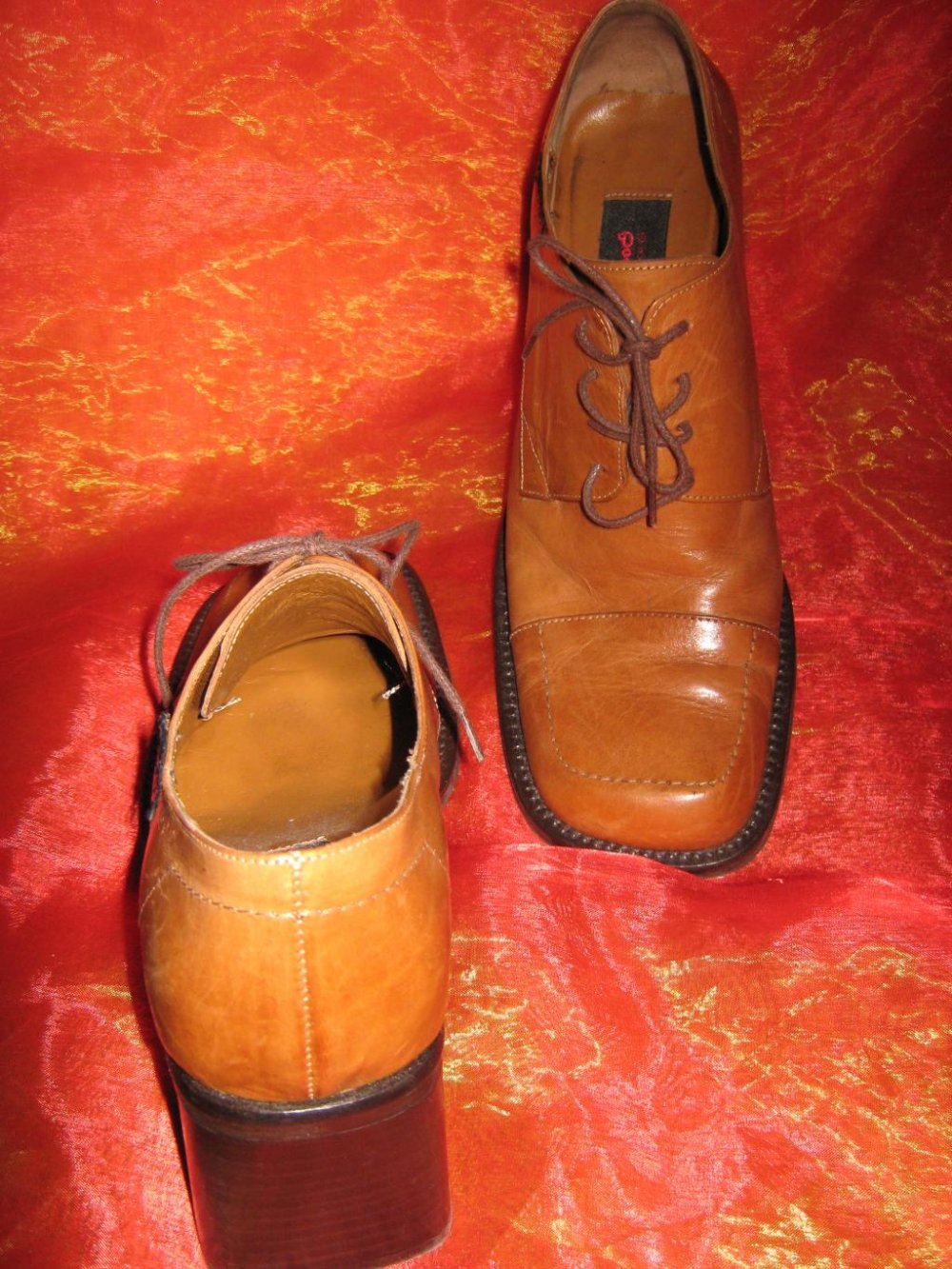 NEU * Edel * Original VINTAGE * Granny- Style * Leder * Schnür- Schuhe 