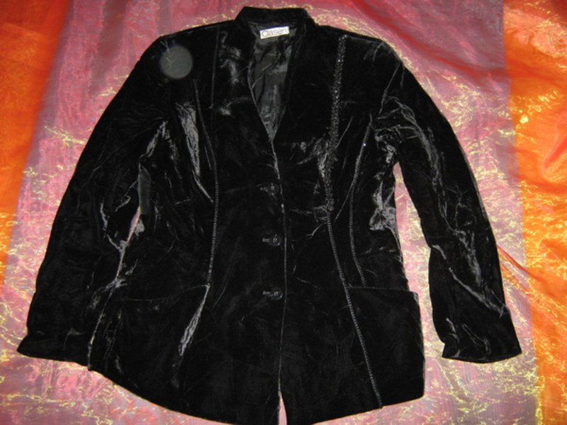 NEUw * Edel * Original VINTAGE * Pailletten * Stickerei * Abend * Ausgeh * Kostüm * Anzug * Samt * BLAZER 