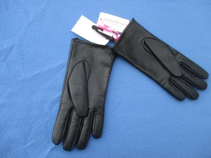 NEU mit ETIKETT * Echt Lamm Napa Leder * Nieten * Finger * Handschuhe * Fingerhandschuhe * Lederhandschuhe mit Futter 