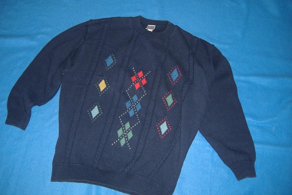 NEUw * Herren oder Damen * Unisex * Original VINTAGE * Old School * Rauten * Grob- Strick * Pullover 