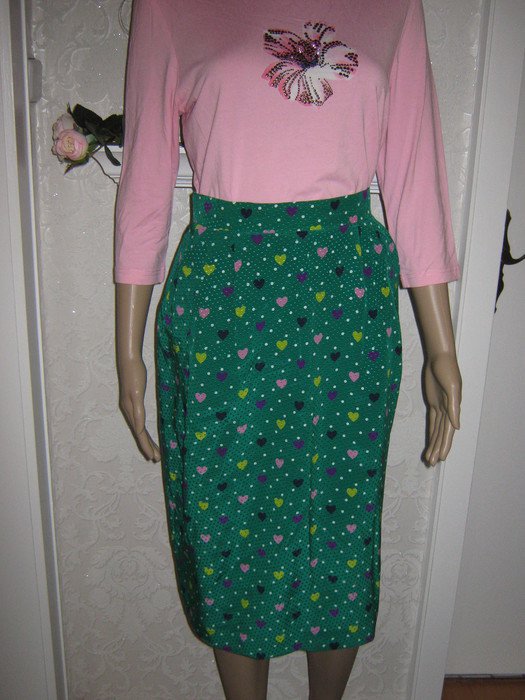 NEU * Original * 80er Jahre * VINTAGE * 100% Seide * High- Waist * Rock 