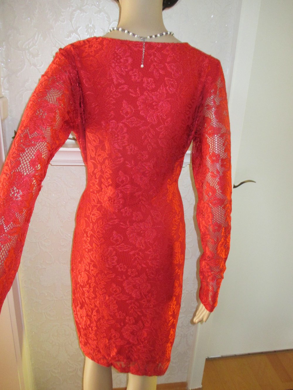 NEU * Blüten * Flower- Power * Lace- Spitzen * Etui * Cocktail * Abend * Bodycon * Strech * Midi * Kleid 