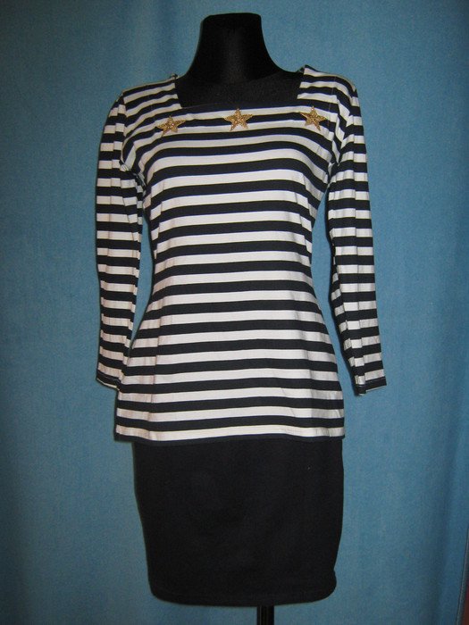 NEU * Edel * Original VINTAGE * Maritim * Sailor * Marine * Navy * Stickerei * ZWEITEILER * Rock und T- Shirt 