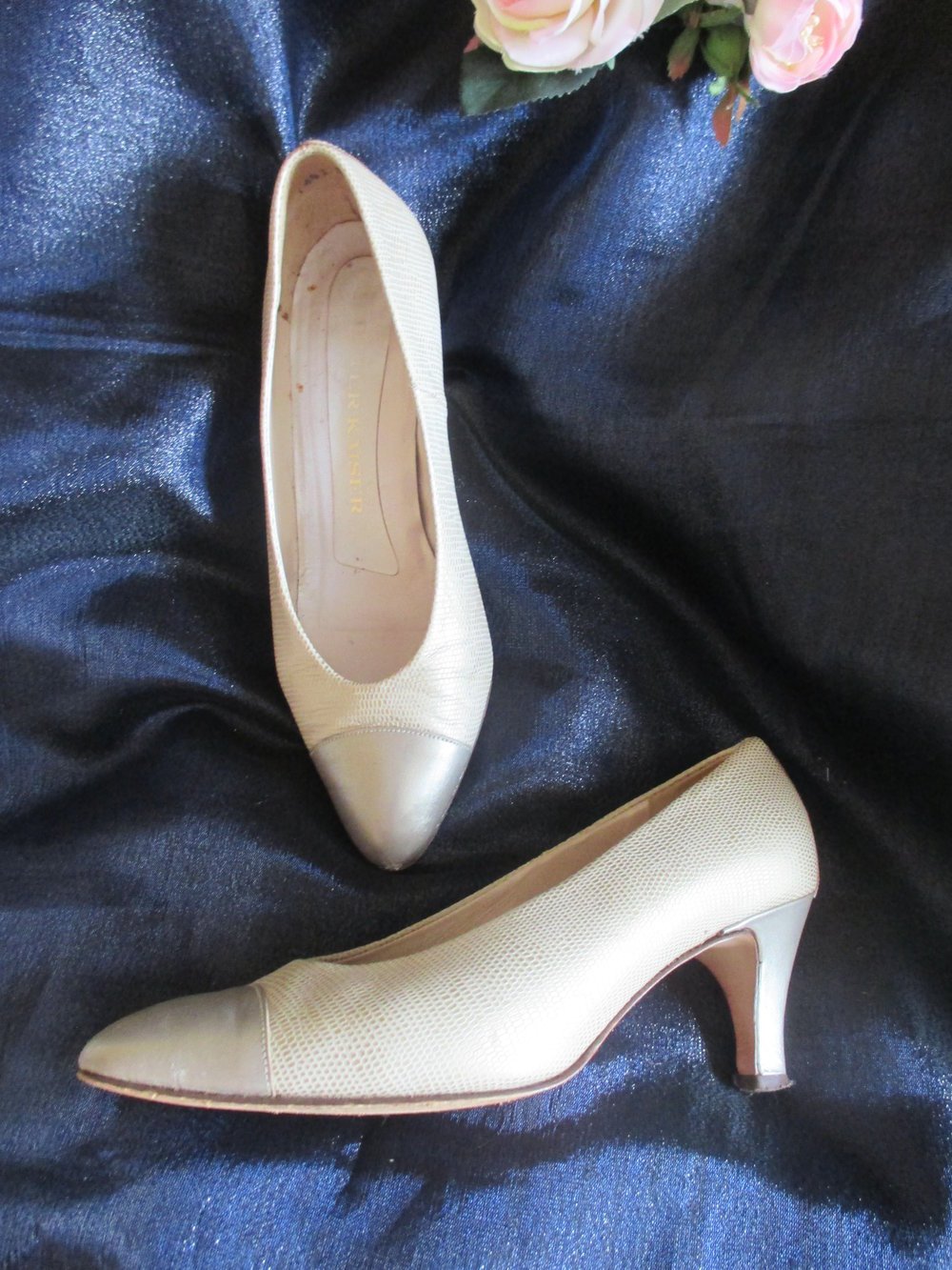Edel * ausgefallen * Original VINTAGE * Echt- Leder * Heels * Pumps * Schuhe 