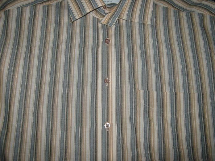 NEUw * Edel * DESIGNER * Business * Freizeit * Langarm * Streifen * Hemd * Gr. 40, 41- 42/ M- L * cremé- beige * grau *