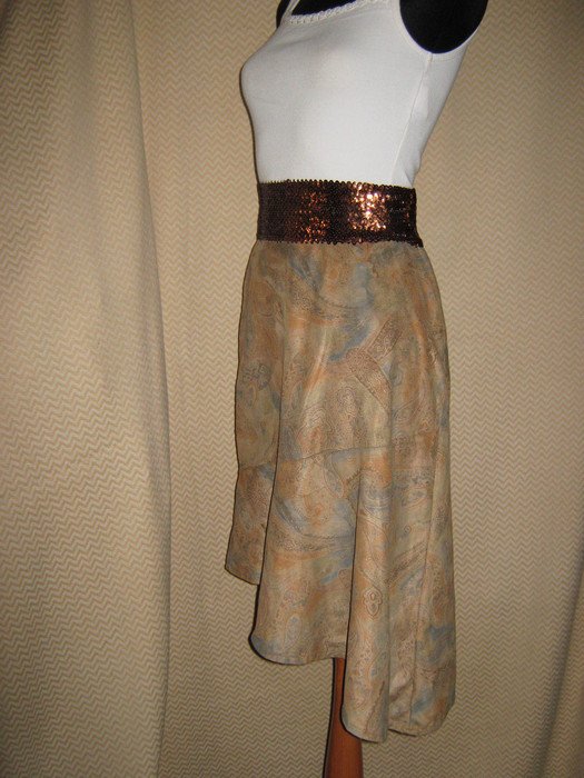 NEUw * Asymmetrisch * Boho * Hippie * Gipsy- Style * wie Leder * Paisley * Zipfel * Rock 