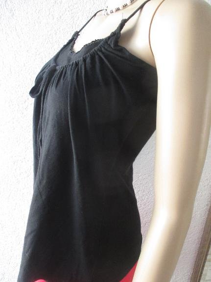  NEUw * Romantik * Lace Spitzenrand * Spaghetti Träger * Baby Doll * Top * T- Shirt 