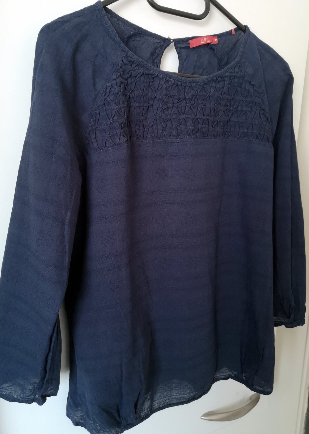 edc Bluse blau 3/4 Arm Größe M