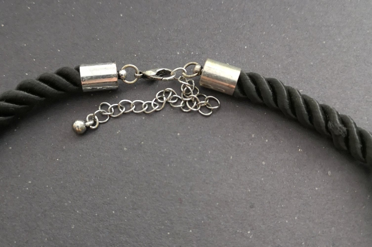 Taukette schwarz Blumen strass 