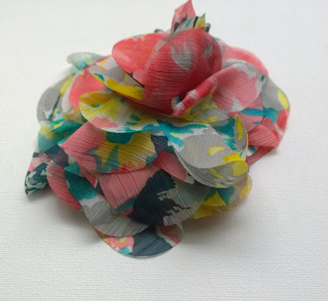 Brosche, Haarspange, Blume, bunt, pastell