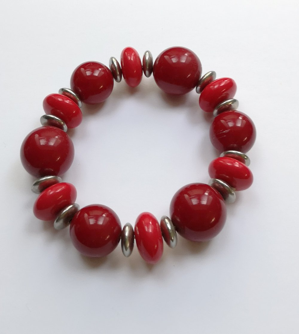 Armband rot Kugeln