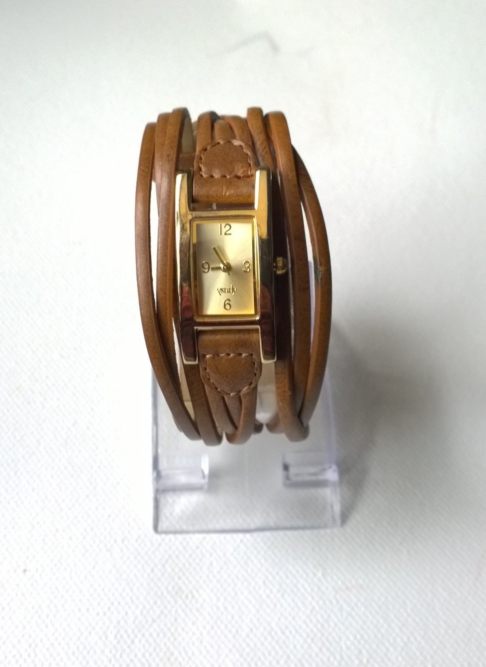 Uhr braun gold slakeeffekt