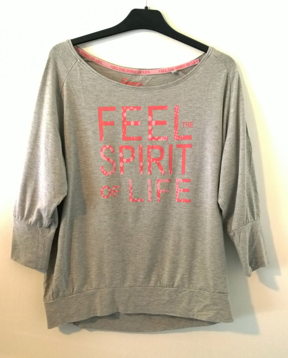 Shirt mit halben Ärmeln, Relaxshirt, Yogashirt, grau Gr.M