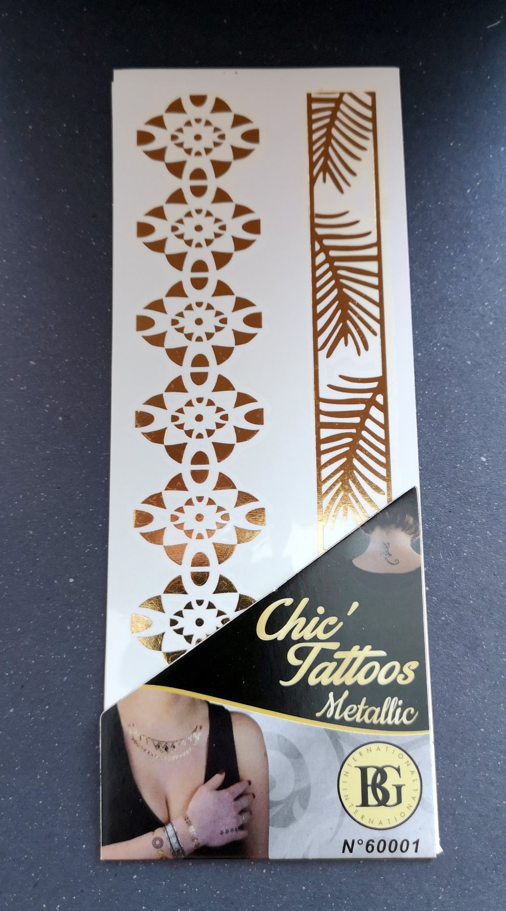 Flash Tattoo gold metallic
