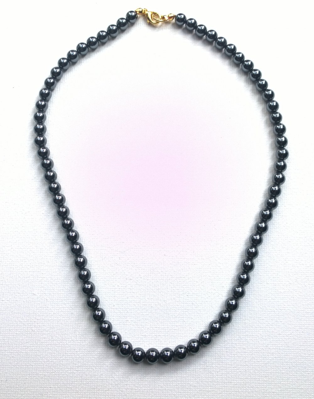  Kette mit anthrazit farbenen Perlen