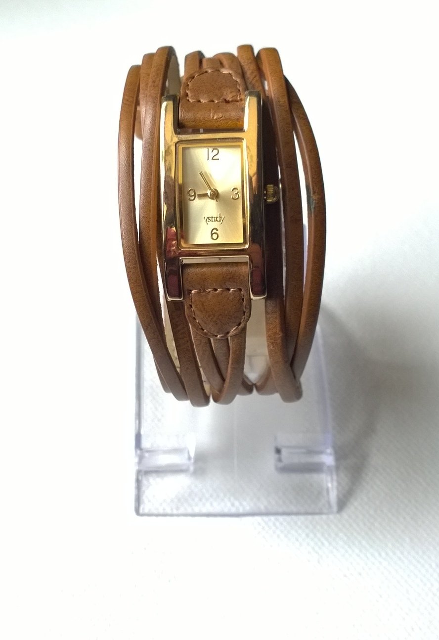 Uhr braun gold slakeeffekt