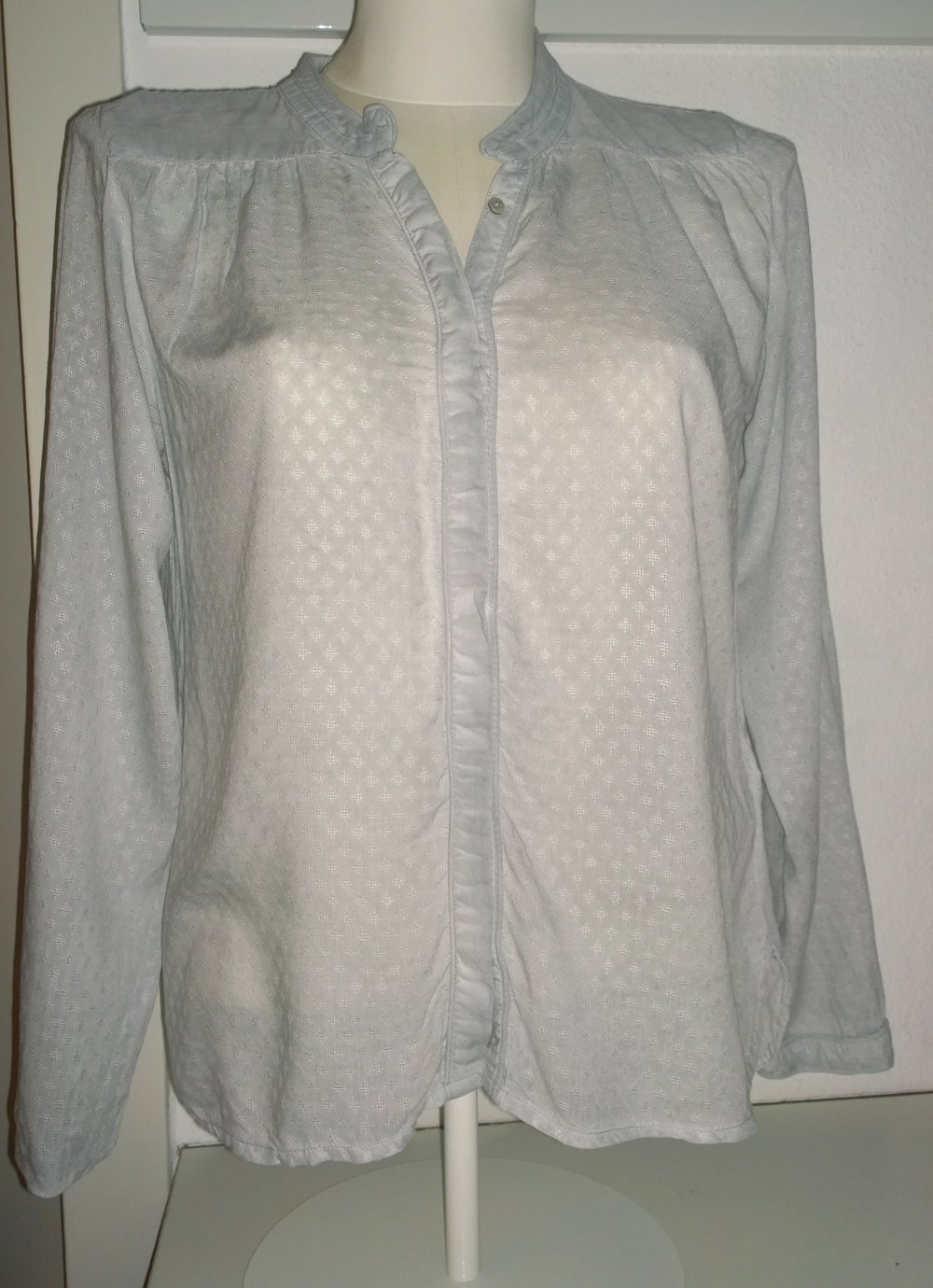 Bluse, Garcia, Grau/hellblau, Gr.38