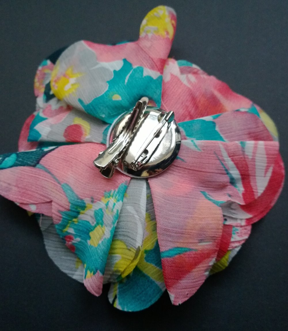 Brosche, Haarspange, Blume, bunt, pastell