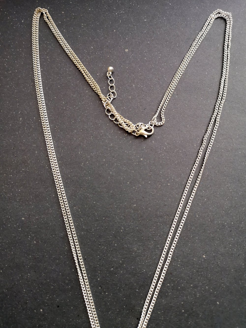  Kette, lang, Glitzerkugel