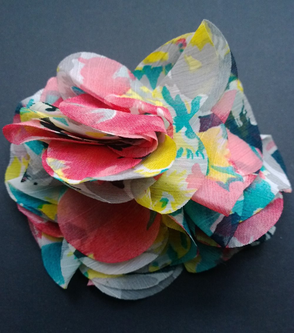 Brosche, Haarspange, Blume, bunt, pastell