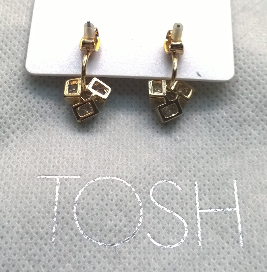 Ohrringe, gold mit Steinen