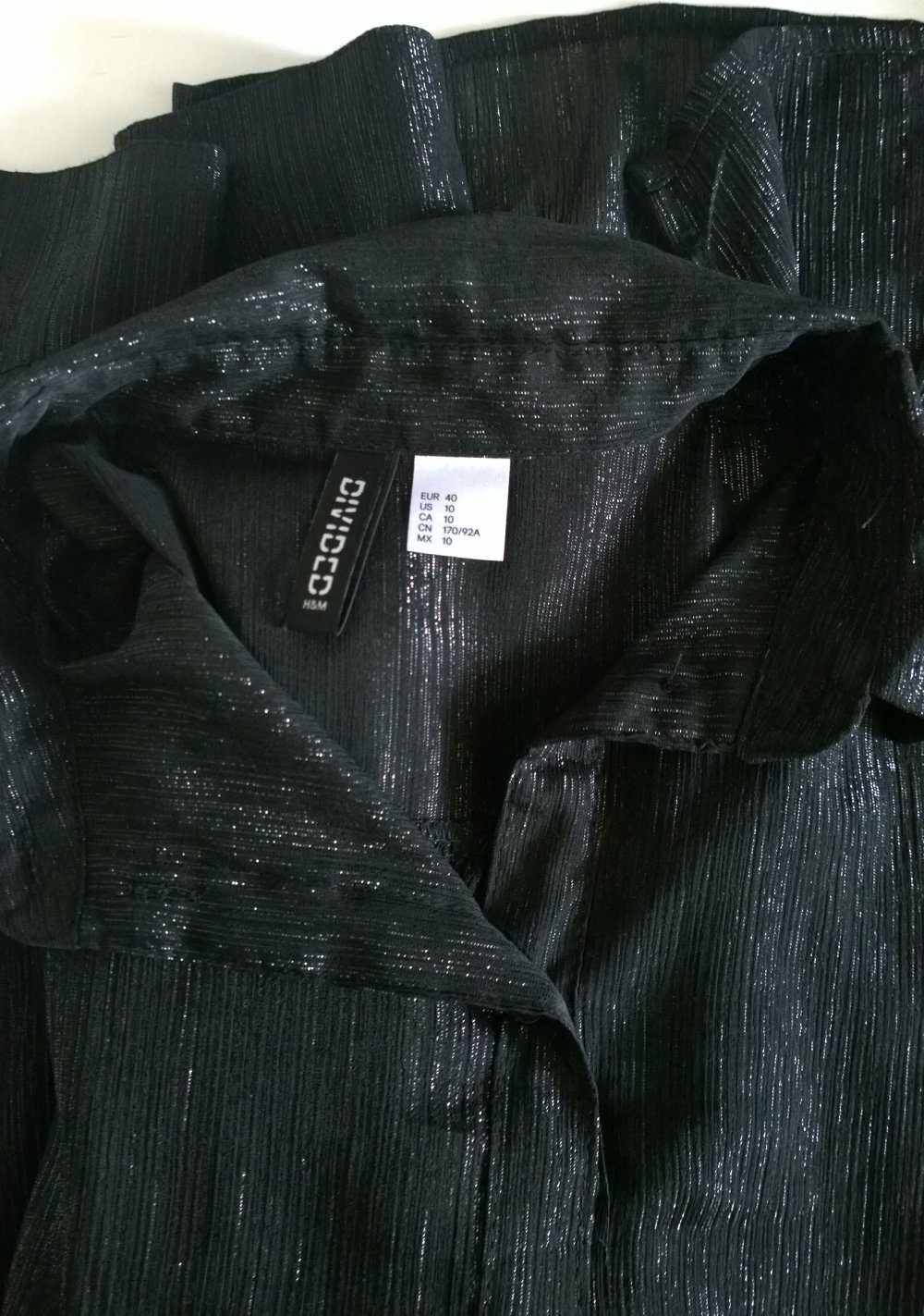 Bluse, H&M, Gr.40, schwarz, glitzer