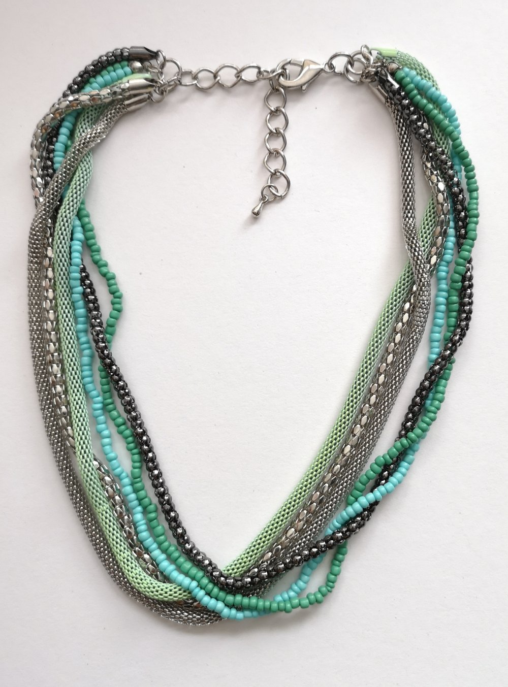 Kette Mehrreiig türkis silber