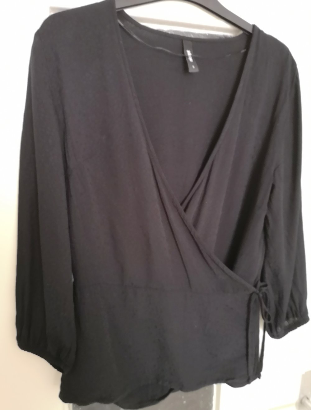 Wickelbluse schwarz eksept Gr.S