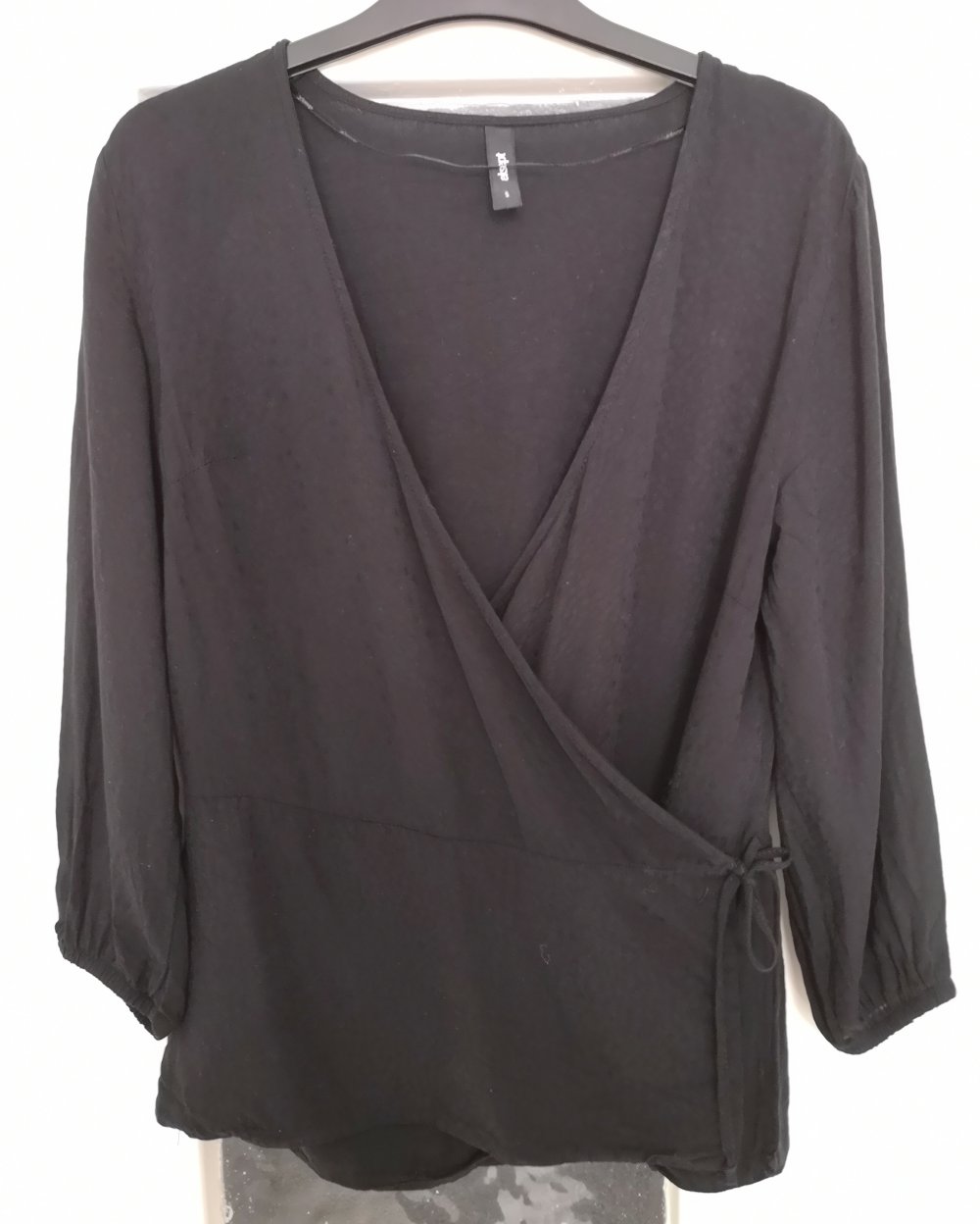 Wickelbluse schwarz eksept Gr.S
