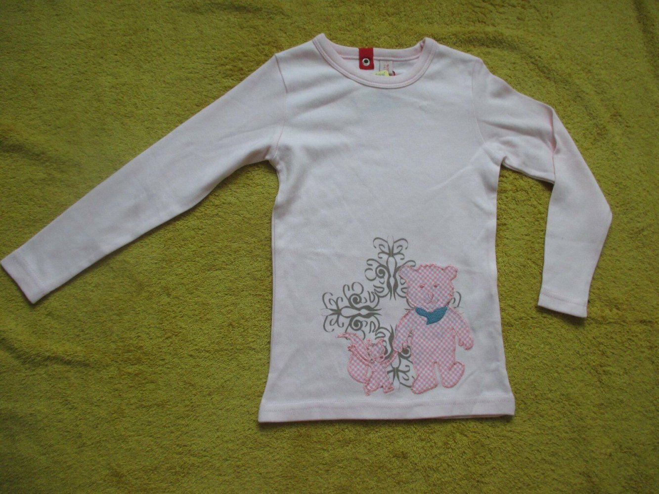 NEU mit ETIKETT * GIRLS * Mädchen * Niedlich * Bären Applikations Stickerei * Langarm * Longsleeve * Long * T- Shirt 