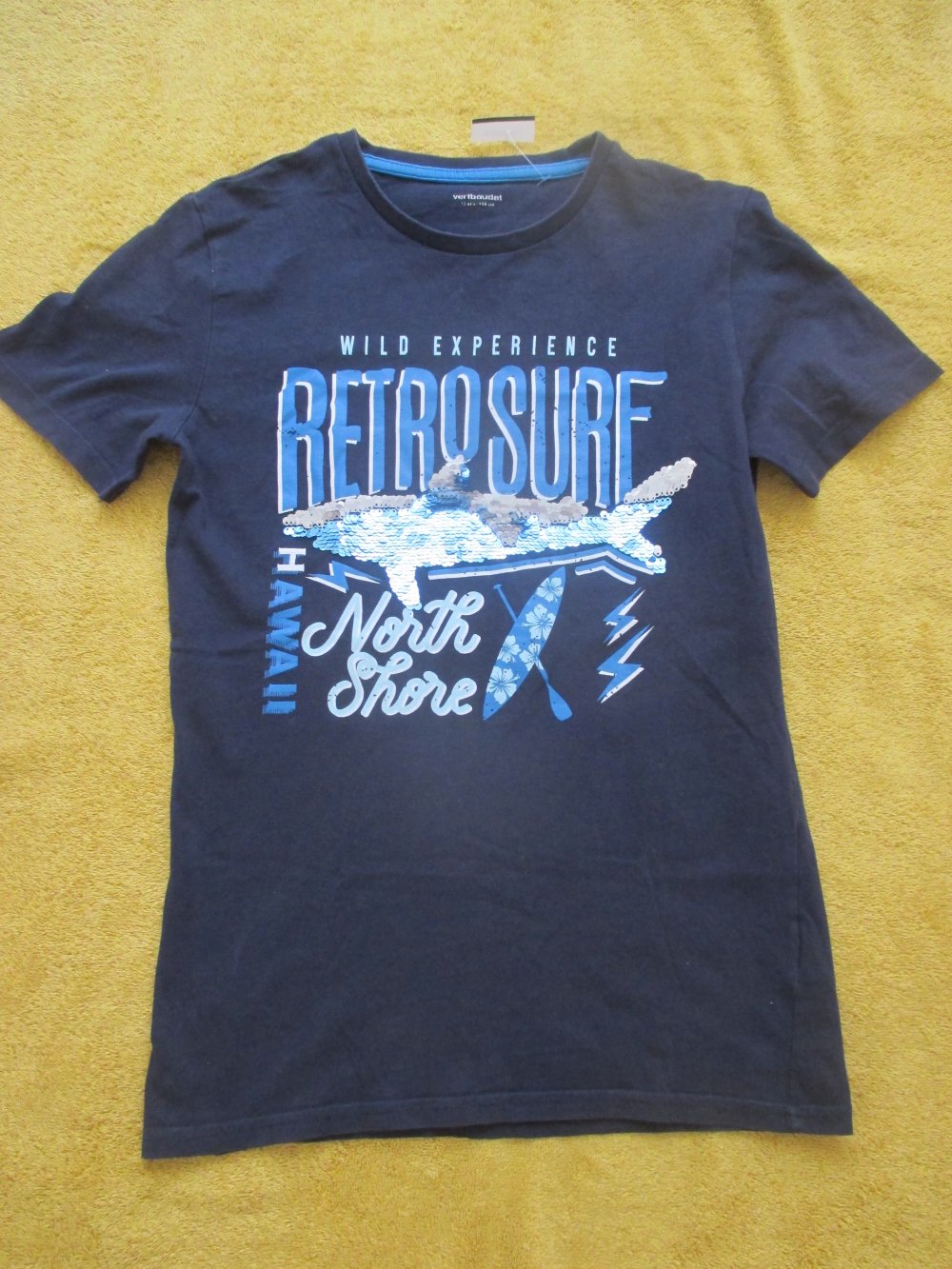 NEU m. Etikett * BOYS * GIRLS * JUNGS oder MÄDCHEN * Hai * Wende * Glitzer- Pailletten * Kurzarm * T- Shirt 