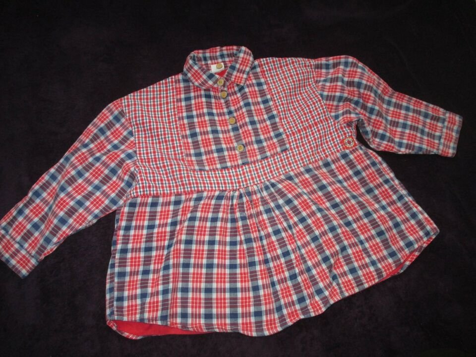 NEU * Niedlich * ausgefallen * Girls * Mädchen * Baby Doll * A-Linie * Karo * Winter- Bluse 