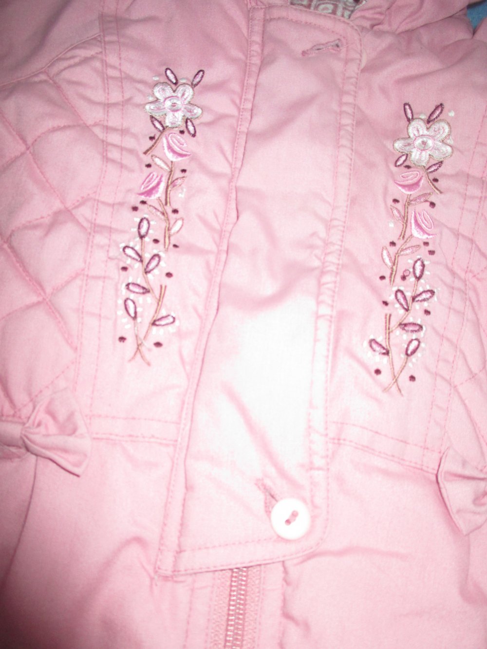 NEUw * Niedlich * Baby * GIRL * Blumen * Blüten- Stickerei * wattierter * Ski * Schnee * Anzug * Schneeanzug * Overall * Einteiler * Jumpsuit 