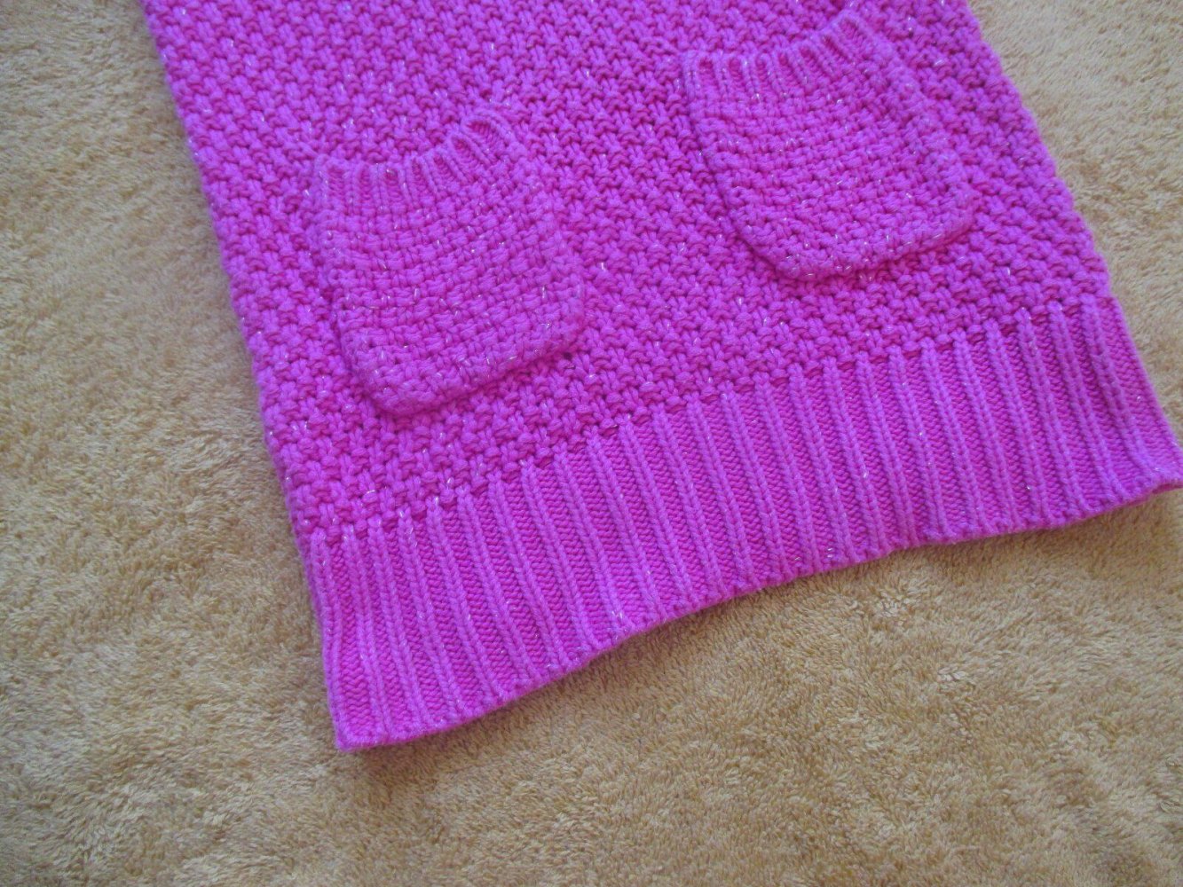 NEU * GIRL * Mädchen * Lurex Glitzer * Baumwolle * Strick * variabler * Rollkragen * Long * Pullover oder Mini Kleid 