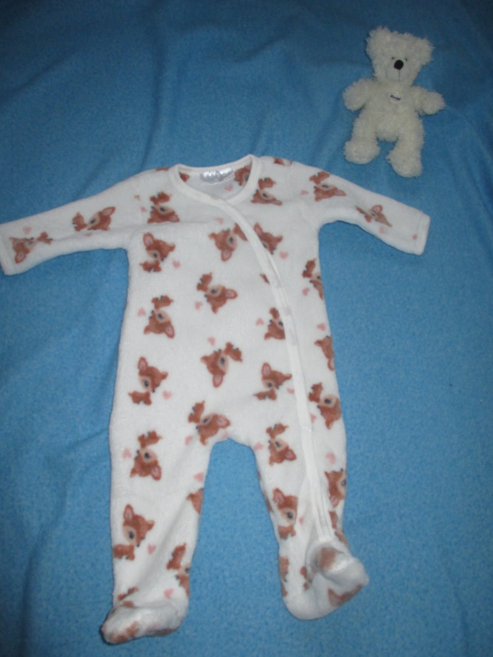 NEU * Niedlich * Baby * BOY oder GIRL * Bambi * Allover * Kuschel * Einteiler * Schlafanzug 